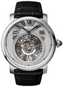 Cartier Rotonde De Cartier Herreklokke W1556242 Sølvfarget/Lær Ø45