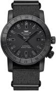 Glycine Airman Herreklokke GL0070 Sort/Tekstil Ø42 mm