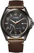 Citizen Elegance Herreklokke AW7057-18H Sort/Lær Ø43 mm