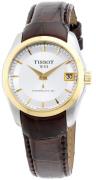 Tissot Couturier Dameklokke T035.207.26.031.00 Sølvfarget/Lær Ø32