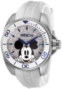 Invicta Disney Dameklokke 27378 Sølvfarget/Gummi Ø38 mm