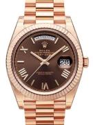 Rolex Day-Date 40 Herreklokke 228235-0002 Brun/18 karat rosé gull