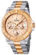 Festina Sport Dameklokke F16692-2 Beige/Gulltonet stål Ø40 mm