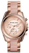 Michael Kors Blair Dameklokke MK5943 Rosegullfarget/Resinplast Ø39 mm