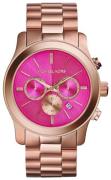 Michael Kors Runway Dameklokke MK5931 Rosa/Rose-gulltonet stål Ø45