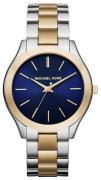 Michael Kors Runway Dameklokke MK3479 Blå/Gulltonet stål Ø42 mm