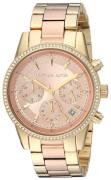 Michael Kors Ritz Dameklokke MK6475 Rosegullfarget/Rose-gulltonet