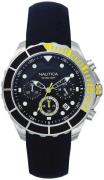 Nautica Herreklokke NAPPTR002 Sort/Gummi Ø46 mm