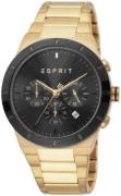 Esprit Herreklokke ES1G205M0085 Anderson Sort/Gulltonet stål Ø43 mm