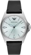 Emporio Armani Herreklokke AR11308 Nicola Sølvfarget/Lær Ø40 mm