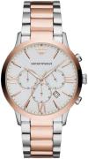 Emporio Armani Herreklokke AR11209 Hvit/Rose-gulltonet stål Ø44 mm