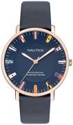 Nautica Herreklokke NAPCRF907 Blå/Lær Ø43 mm