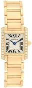 Cartier Dameklokke WJTA0025 Tank Francaise Sølvfarget/18 karat gult