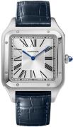 Cartier Herreklokke WSSA0032 Santos Dumont Sølvfarget/Lær