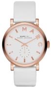 Marc by Marc Jacobs Dameklokke MBM1283 Baker Hvit/Lær Ø36 mm