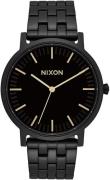 Nixon Herreklokke A10571031-00 Sort/Stål Ø40 mm