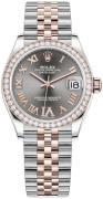 Rolex Dameklokke 278381RBR-0030 Datejust 31 Grå/18 karat rosé gull