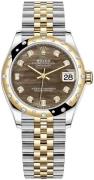 Rolex Dameklokke 278343RBR-0024 Datejust 31 Sort/18 karat gult gull