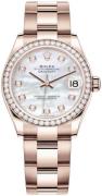 Rolex Dameklokke 278285RBR-0011 Datejust 31 Hvit/18 karat rosé gull