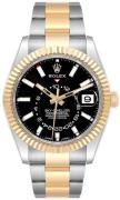 Rolex Herreklokke 326933-0002 Sky-Dweller Sort/18 karat gult gull