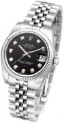 Rolex Dameklokke 178274-0014 Datejust Lady 31 mm Sort/Stål Ø31 mm