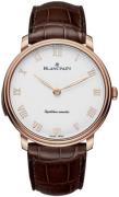 Blancpain Herreklokke 6635-3642-55B Villeret Sølvfarget/Lær Ø40 mm