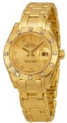 Rolex Dameklokke 80318-0060 Pearlmaster 29 Champagnefarget/18 karat