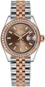 Rolex Dameklokke 279381RBR-0017 Lady-Datejust 28 Brun/18 karat rosé