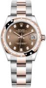 Rolex Dameklokke 278341RBR-0027 Datejust 31 Brun/18 karat rosé gull