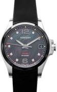 Longines Dameklokke L3.319.4.88.9 Conquest V.H.P. Sort/Gummi Ø36 mm