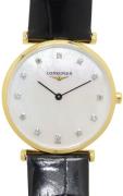 Longines Dameklokke L4.512.2.87.2 La Grande Classique De Hvit/Lær