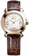 Chopard Dameklokke 278509-6001 Happy Sport Hvit/Lær Ø30 mm