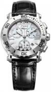 Chopard Dameklokke 288499-3006 Happy Sport Chronographe Hvit/Lær