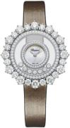 Chopard Dameklokke 209436-1001 Happy Diamonds Sølvfarget/Sateng