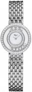 Chopard Dameklokke 205691-1001 Happy Diamonds Hvit/18 karat hvitt