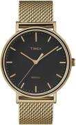 Timex Herreklokke TW2T37300 Fairfield Sort/Gulltonet stål Ø41 mm