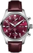 IWC Herreklokke IW388107 Pilots Rød/Lær Ø41 mm