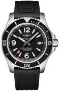 Breitling Herreklokke A17367D71B1S2 Superocean 44 Sort/Gummi Ø44 mm