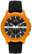 Armani Exchange Herreklokke AX2438 Hampton Sort/Gummi Ø46 mm