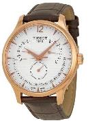 Tissot Herreklokke T063.637.36.037.00 Tradition Hvit/Lær Ø42 mm