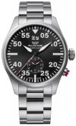 Glycine Herreklokke GL0363 Airpilot Dual Time Sort/Stål Ø44 mm