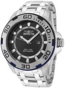 Invicta Herreklokke 39118 Pro Diver Sort/Stål Ø50 mm