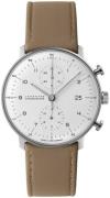 Junghans Herreklokke 27/4502.04 Max Bill Hvit/Lær Ø40 mm