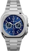 Bell & Ross Herreklokke BR-05-CHRONO-BLUE-STEEL-STEEL-BR Br 05