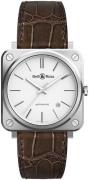 Bell & Ross BR-S-92-WHITE-STEEL-ALLIGATOR-ST Br 05 Hvit/Lær