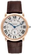 Cartier Herreklokke W6801005 Ronde Sølvfarget/Lær Ø40 mm