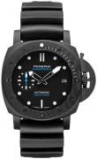 Panerai Herreklokke PAM01231 Submersible Sort/Gummi Ø42 mm