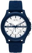 Armani Exchange Herreklokke AX2437 Hampton Hvit/Gummi Ø46 mm