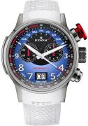 Edox Herreklokke 38001-TINR-BUDN Chronorally Blå/Gummi Ø48 mm