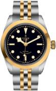 Tudor Dameklokke M79583-0001 Black Bay Sort/Gulltonet stål Ø32 mm